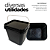 Balde Retangular 3.6 Litros Preto com Tampa Lacre Atoxico Nastripack - Kit com 2 Peças - Imagem 9