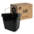 Balde Preto para Alimento Retangular 3.6 Litros com Tampa Lacre - Kit 04 Peças - Imagem 1