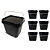Balde Preto Retangular para Alimentos de 3.6 Litros Atoxico BPA Free - Kit 06 Peças - Imagem 1