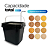 Balde 3.6L Retangular com Tampa Lacre Atóxico BPA FREE - Kit 10 Peças - Imagem 2