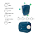 Galão Plastico 20l Azul com Tampa Rosca Lacre Novo Reciclado - Kit 04 Peças - Imagem 3