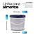 Balde para alimento com tampa azul Atóxico BPA Free - Kit 10 Peças - Imagem 3