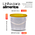 Baldinho transparente com tampa amarela 2.2L Atóxico BPA Free - Kit 05 Pcs - Imagem 3