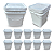 Balde 15 Litros Atóxico Tampa Lacre BPA FREE Retangular - Kit 10 Peças - Imagem 1