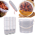Balde 3.2L Transparente com Tampa Transparente Lacre - Kit 15 Peças - Imagem 2