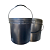 Balde 16 Litros com Tampa Lacre e Alça Plástica Preto Novo Reciclado - Kit 02 Peças - Imagem 1