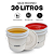 Balde 30l com Tampa Lacre para Armazenar Alimentos - Kit 02 Peças - Imagem 2