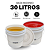 Balde 30 Litros com Tampa para Armazenar Alimentos Multiuso - KIt 07 Peças - Imagem 4