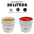 Balde 30lts com Tampa Novo Multiuso - Kit 08 Peças - Imagem 3