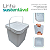 Balde Retangular com Tampa Lacre 16 Litros Branco Reciclado - 07 Unid - Imagem 5