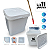 Balde com Tampa Lacre 16L Retangular Branco Reciclado - 11 Pcs - Imagem 1