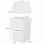 Balde com Tampa Retangular Branco Novo 16L Reciclado - Kit 13 Pcs - Imagem 2