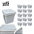 Balde com Tampa Lacre Retangular Branco Reciclado 16L - Kit 15 Peças - Imagem 1