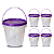 Balde com Tampa Roxa Transparente 3.2L Atoxico - 04 Und - Imagem 1