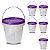 Balde Transparente com Tampa Roxa de 3 Litros - 5 Peças - Imagem 1