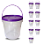 Balde para Alho Transparente com Tampa Roxa 3 Litros - 9 Und - Imagem 1
