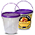 Balde Plástico 3,2L Transparente com Tampa Roxa e Alça – 13 Pcs - Imagem 9