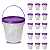 Balde com Tampa Roxa e Alça Roxa de 3 Litros para Alimentos - 15 Pçs - Imagem 1
