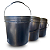 Balde para Construção Civil com Tampa Lacre 14L - Kit 03 Peças - Imagem 2