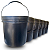 Balde com Tampa 14L Resistente para Uso Industrial Profissional - Kit 06 Peças - Imagem 2