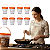 Balde com Tampa Laranja 3.2L Transparente para Armazenar Alimentos 08 Und - Imagem 1
