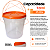 Balde com Tampa Lacre Laranja Atóxico BPA Free - 16 Peças - Imagem 5