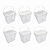Balde Transparente 3.6L Retangular com Tampa Lacre - 06 Peças - Imagem 1