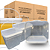 Balde 3.6L Retangular Transparente Multiuso Tampa Lacre - 07 Pcs - Imagem 1