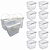 Balde Retangular Transparente 3.6L Tampa Lacre - 10 Und - Imagem 1