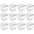 Balde com Tampa Lacre 3.6L Transparente Retangular - 12 Pcs - Imagem 1