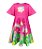 Vestido Infantil Kukie Verão Pink True Colors Mundo Encantado Trolls - Imagem 3