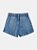 Short Saia Jeans Azul com Pregas - Imagem 4