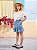 Saia Jeans Grid Animê Kids - Imagem 1