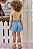 Conjunto de Blusa em Canelado e Shorts em Jeans Kukiê Infantil - Imagem 2