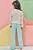 Conjunto de Blusão Boxy e Calça Wide Leg em Moletom S/ Pelúcia Kukiê Infantil Menina - Imagem 2