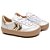 Tênis Bebê Feminino Branco e Dourado Proceed - Imagem 3