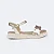 Sandália Infantil Feminina Sand Flower Borboletas Dourada pampili - Imagem 2