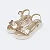 Sandália Infantil Feminina Sand Flower Borboletas Dourada pampili - Imagem 1
