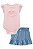 Conjunto de Body em Cotton e Short Saia em Light Chambray Infanti Bebê Menina - Imagem 2