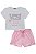 Conjunto de Blusa Boxy Over em Malha Power e Shorts em Nylon Aspen Infanti - Imagem 1