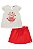 Conjunto de Blusa em Cotton com Short Saia em Molevisco Infanti - Imagem 2