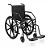 CADEIRA DE RODAS PRETA  ATÉ 85KG NYLON PNEU INFLAVEL CDS 102 - Imagem 1