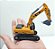 Carrinho De Metal Mini Escavadeira Glw Hj5017 - Imagem 3