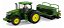 Miniatura Trator John Deere 7215r Com Semeadora Cor Verde - Imagem 1