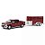 Miniatura Picape Ford F-150 XLT com reboque para gado - Greenlight Collectibles - Hitch & Tow - 1/64 - Imagem 1