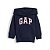 Blusa GAP Moletom Kids Azul com Rosa - Imagem 1