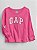 Camiseta GAP Infantil Manga Longa Logo Rosa - Imagem 2