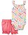 Conjunto Carters 2 pecas Curto Rosa Flores - Imagem 1