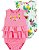Kit Romper Carters Sunsuit  Banho de Sol Rosa Flores e Branco Flores - Imagem 1