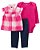 Conjunto Carters 3 pecas Colete Rosa Xadrez - Imagem 1